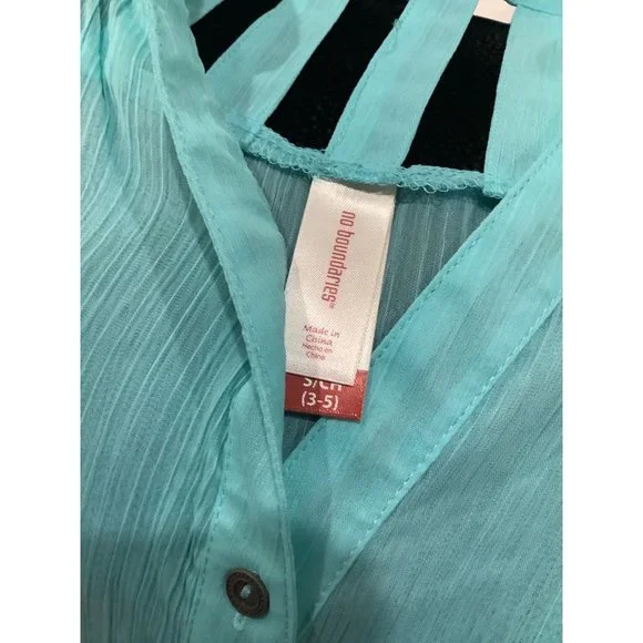 NWT Women’s No Boundaries Sheer Blouse - Picture 6 of 7